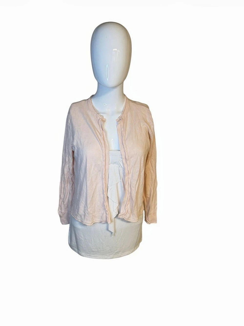 Pendleton Pink Open Front Cardigan Size Medium